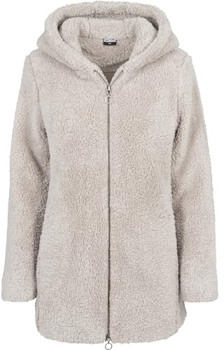 Urban Classics Damen Kapuzenpullover Ladies Sherpa Jacket, Beige (Sand 208), Medium