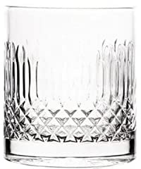 Luigi Bormioli - Diamante - D.O.F / Tumbler Crystal Glasses - Dishwasher Safe - Made in Italy - Set of 4, 380ml, Silver