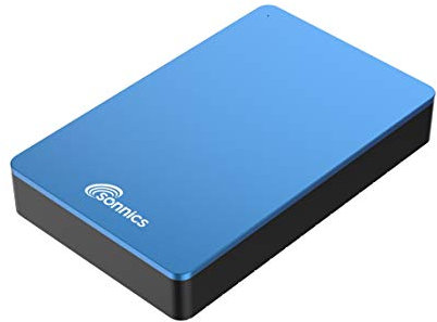 Sonnics 4TB USB 3.0 Externe Durs Disques pour Fenêtres PC, Mac, Xbox One & PS4, Bleu