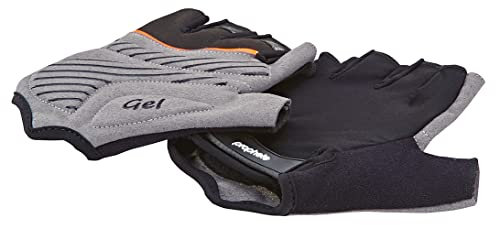 Prophete Fahrrad-Handschuhe, für Damen und Herren, Halbfinger mit Geleinlage, Größe XS, Farbe schwarz