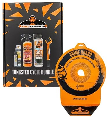 Tru-Tension | Grime Guard Tungsten Bundle | 5 Piece Bicycle Kit | Protect Brakes & Wheels During Cleaning