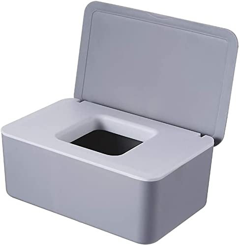 Feuchttücher-Aufbewahrungsbox, Feuchttücher-Spender-Halter mit Deckel, Baby-Windeltücher-Box, Taschentuch-Box, Staubbehälter, Zuhause, Büro, Schreibtisch-Servietten-Aufbewahrungsbox (Off-White)