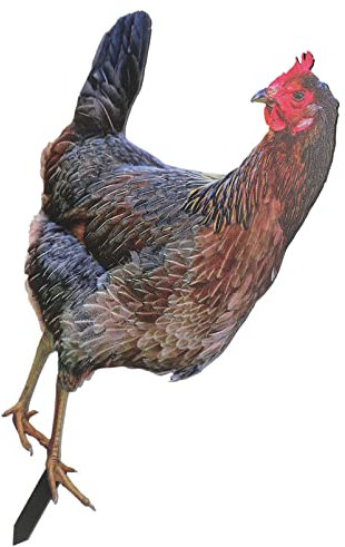 Cabilock Hühnerpfahl Gartenstecker Gartenfigur Huhn Hühner Figur Gartendeko Tiere Stecker Dekofigur Acryl Garten Statue Zaunhocker Ostern Rasen Terrassen Deko Hof Dekoration Osterdeko