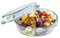 KADAX Cacerola de vidrio, resistente al horno con tapa y asas para lasaña, resistente al calor para cocinar, hornear, asar (redonda, 2,8 L)
