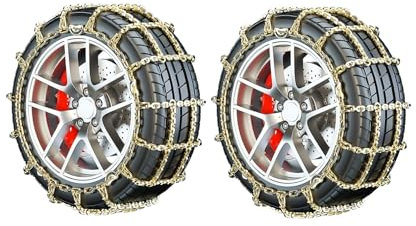 Schneeketten, Reifenketten für Pkw, Pickups und SUVs – 2er-Set 185-65R15