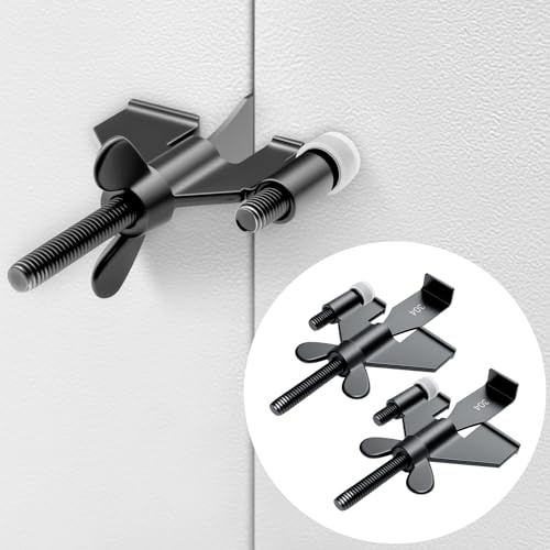 2 Pack Black Portable Door Lock Home Security Door Locker Travel Lockdown Locks for Additional Safety and Privacy Perfect for Traveling Hotel Home Apartment College