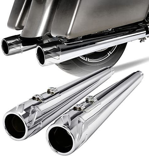 WRIDEX Zubehör 4 Megaphone Slip-on Schalldämpfer Auspuff Für Harley Touring Road Street Electra Ultra Glide 1995-2014 2015 2016 Motorradteile