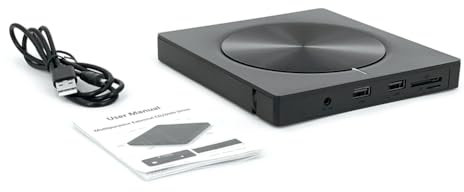 melairo Bruciatore 6 nel 1 Disco Dvd-RW Esterno Portatile USB 3.0/Tipo-C unità Ottica Masterizzatore Dvd-Rom unità Dvd Multifunzione