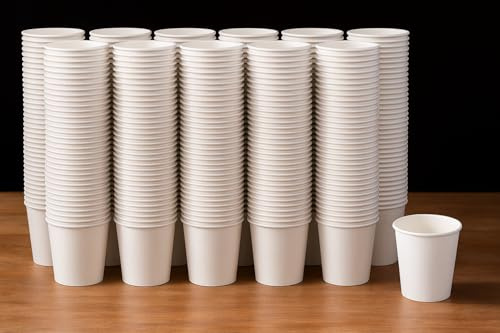 Hotpack 4oz (118ml) Single Wall White Paper Cups – 1000 Pieces (50 Cups x 20 Packs) | Disposable, Eco-Friendly, Leak-Resistant | Ideal for Espresso, Coffee, Tea, Samples & Small Beverages