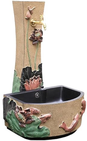 CLLXDZ Colonne d'eau Extérieure, Colonne a Eau de Jardin Verticale avec, Robinet Antigel Extérieur, Fontaine Montée au Sol，Piscine a Vadrouille Multifonctionnelle