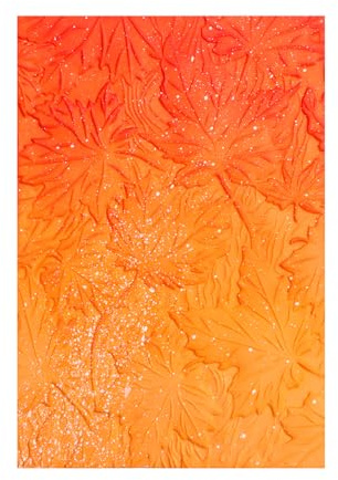 OTCRAFT 3D Autumn Theme Plastic Embossing Folders Maple Leaf for DIY Scrapbooking Photo Album Card Paper Craft Decoration for Card Making,Embossing Template Paper Card Embossing Stencil