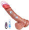 Consolador de empuje Juguetes sexuales - 8.83 Vibrador de empuje Juguetes para adultos para mujeres，2 in 1 Consoladores Consoladores realistas Con control remoto y ventosa fuerte