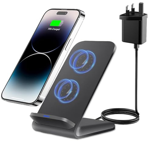 Google Pixel 10 Wireless Charger Stand 15W Fast Charging for Google Pixel 9 Pro 8 a 7 6 XL Samsung Galaxy S26 Ultra S25 S24 S23 S22, Wireless Phone Charger for iPhone 11 12 13 14 15 16 17 Air Pro Max