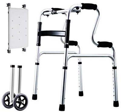 Rollator für Senioren, 8-stufig höhenverstellbar, leichte, zusammenklappbare Gehhilfe, für Senioren und Menschen mit eingeschränkter Mobilität