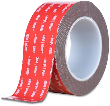 Czuibbou Doppelseitiges Klebeband, Extra Stark Klebend, Hergestellt aus originalem 5952 Rohmaterial, 50mm x 5M, 1,1 mm dickt, Wasserfest und Hochtemperaturbeständig für Auto, Heimdekoration