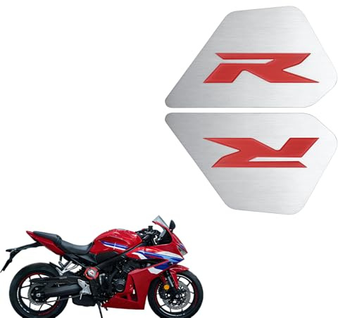 GFARDMOTO Motorcycle Frame Slider Cover for Honda CBR650R CB650R 2019-2024, Stainless Steel Frame Filler Side Panel Cover, Replacement Trim Covers Badge (Red)
