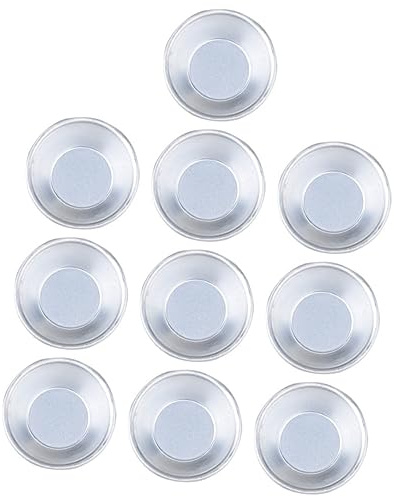 ROMISBABA 10 piezas Molde para Tartas de Huevo Antiadherente Reutilizable para Hornear Mini Tartaletas y Cupcakes Molde Bandeja para Repostería Cocina y Pastelería