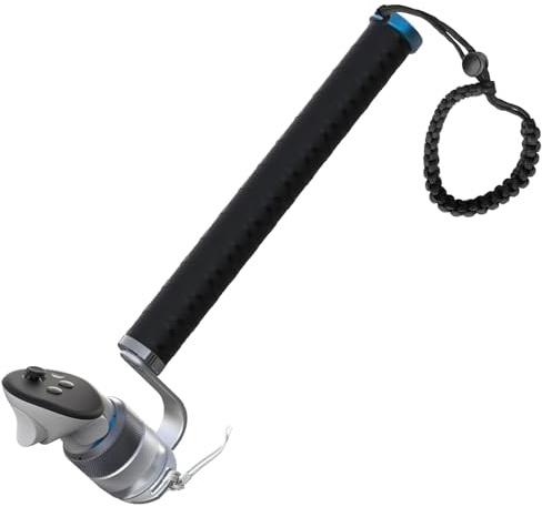 VR Cricket Bat Attachment for iB Cricket - Aluminum Short Cricket Bat Handle Accessory Compatible with Meta Quest 3/3s, Quest 2 and Quest Pro Enhance Immersive VR Game Experience