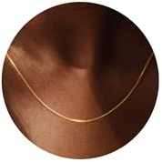 Dainty Gold Box Chain Necklace for Women