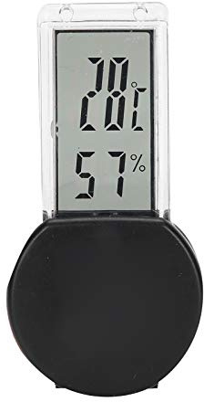 Thermomètre et hygromètre pour terrarium de reptiles, affichage numérique LCD, boîte d'élevage pour animaux de compagnie, thermomètre et hygromètre pour réservoir de reptiles, (Noir)