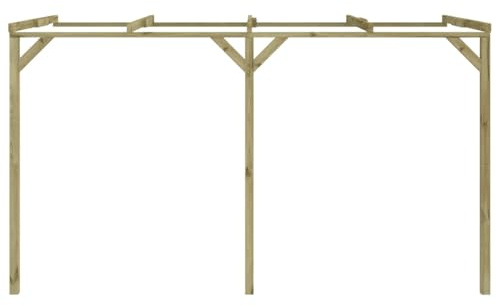 Gecheer Pergolato in Legno, Struttura Giardino 2x4x2.2 m Legno Impregnato Verde per Esterno, Veranda, Posto Auto, Angolo Relax