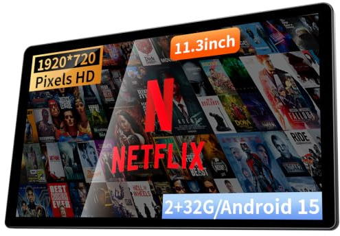11.3 Car Play Screen with YouTube Net-flix TikTok, Wireless Carplay Screen for Car Android Auto Screen with Rear Camera, Car Tablet Pro Max 2026 IPS Touchscreen AirPlay Bluetooth Android 15 2+32GB