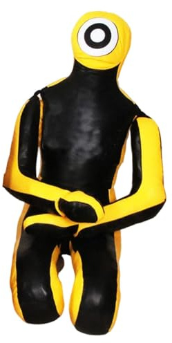 Jiuvaso Manichino da Wrestling, manichino da Judo, Boxe, Vuoto, Durevole, di, Attrezzatura per Allenamento, Lancio, Wrestling, Sacco da Boxe, Nero Giallo