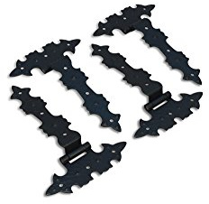 10 x Scharniere Schwarz antike Beschläge im restaurierungsshop Möbelbänder