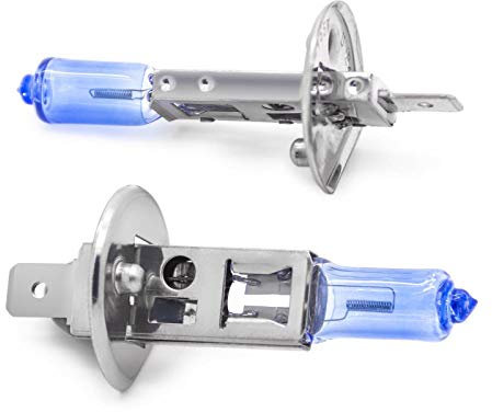 Adapter Universe H1 Glühbirne Super Weiß 2er Set Halogen Lampe E4 55W/12V 5000K Kelvin Auto Licht