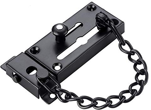 Catenella Serratura Porta, Catenella Antifurto in Acciaio Inox Catenella per Porta Scorrevole Bullone Chiusura di Sicurezza per Cancello con Catena in Acciaio Inox