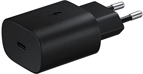 Samsung EP-TA800N 25W Caricabatterie a Ricarica Super Veloce, Porta USB di Tipo C, Senza Cavo, Nero