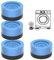 Piedini per Lavatrice Antivibrazione, 4PCS Piedini Antivibrazione Lavatrice Universali, Cuscinetti per Lavatrice Antiscivolo e Antirumore, Utilizzato In Frigoriferi, Cucine, Mobili, Ecc (Blu, 3.5CM)