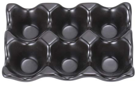 Cabilock Bandeja para Huevos de Cerámica 6 Rejillas, Organizador Elegante para Cocina, Mantiene Huevos en Buen Estado y Ordenados en Almacenamiento Verde