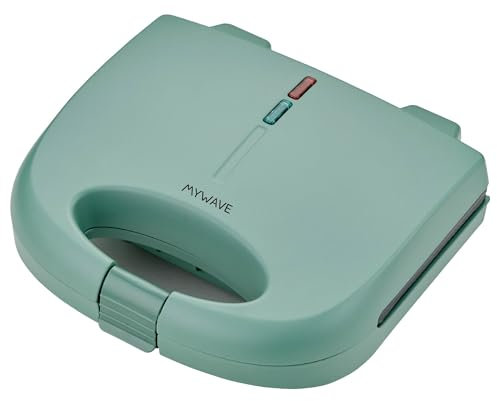 My Wave - Sandwichera - Potencia de 750W - Para Todo Tipo de Alimentos - Apertura de 90º - Parrilla Eléctrica con Placas Antiadherentes - Medidas: 22,5 x 14 cm