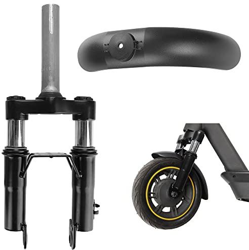 HYGJ TMOM Avant de Suspension Amortisseur pour Xiaomi M365/Pro/Pro 2/1S Scooter Électrique Kit de Fourche Avant Suspension+Garde-Boue Avant+Support de Pied Accessoire de Scooter