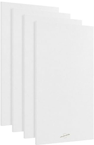 AudioSilk Akustikpaneele, 4er-Pack, RAUMKIT, groß, 116 x 58cm, Reines Weiß