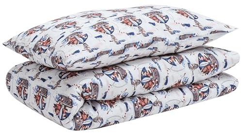 SUPERBE BEBE Parure de Lit Enfant - Housse de Couette 100x135 cm et Taie 40x60 cm en Coton Oeko-TEX - 10 Coloris au Choix - pour Bébé et Enfant Douce et Confortable - Idéale pour Une Nuit Paisible