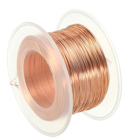 PATIKIL Basteldraht 0,5 mm x 86 m Bonsai-Trainingsdraht, Blumendraht Stiele 99,96% reines Kupferdraht, Kupfer, 1 Stück