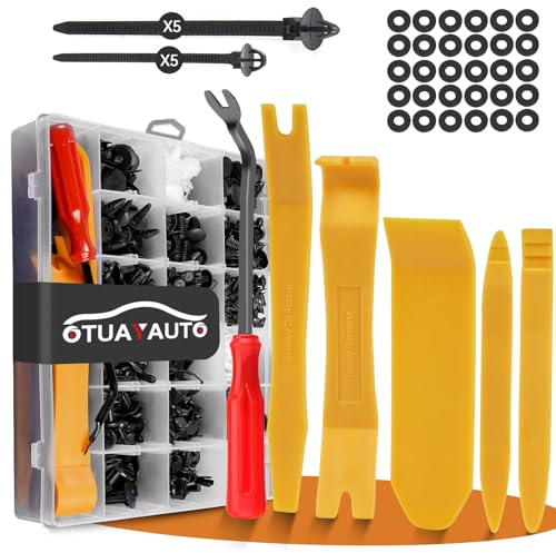 OTUAYAUTO 725 Stück Auto Befestigung Clips Set | Universal Auto Zubehör Innenraum, Kfz werkzeug Set
