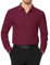 J.VER Langarm Freizeithemd Klassische Bussiness Anzugshemd Berufstätige Geschäftsanlässe Smokinghemd,Bordeaux,3XL