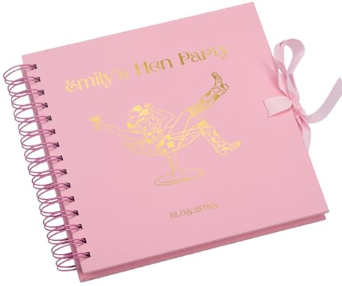 Personalised Hen Night Last Rodeo Memory Scrapbook Album Cowgirl Girl Woman in Martini Glass