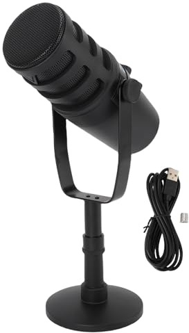 Microfono Condensatore USB Mic PC Cablato Ad Alta sensibilità per il Podcast in Streaming di Gioco Durabilità Live Desktop Stability