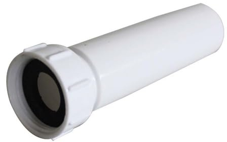 Pipe Extension Connector 39.2mm Female to 40mm Straight Pipe Reducer Drain Waste Trap Pipe Extension Connector Fit for Kitchen Sinks, Baths
