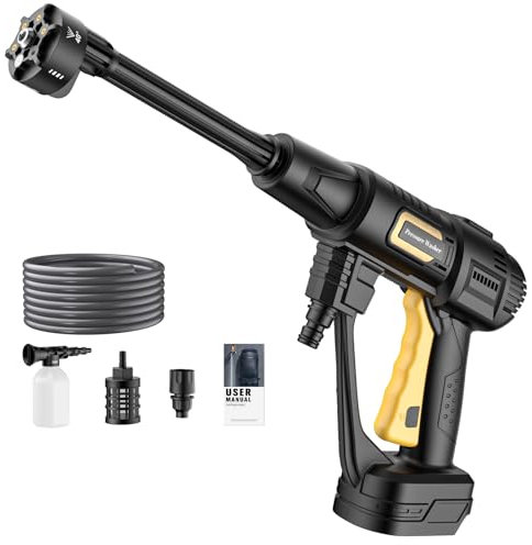Cordless Pressure Washer for makita 18V (NO battery) Portable Battery Pressure Washer Jet Washers for Car Garden Home Patio with foam spray pot and 5m water hose, 6 in 1 Nozzles Water Gun