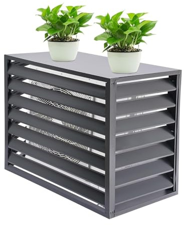 4-Panel Aluminum Air Conditioner Cover Outdoor Condenser Shield Privacy Screen for Air Conditioning Units Stylish Protection for Outdoor Spaces