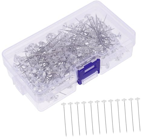 DECORNIJIA 200 Stück Stecknadeln Hochzeit Bouquet Pins Blumenstecker für Basteln Anstecknadeln zum Nähen Stabile Vielseitige Broschennadeln für Bekleidung Dekoration und DIY Projekte