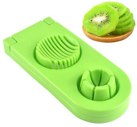 Hard Egg Cutter | Stainless Steel Egg Slicer | 2 in 1 Kitchen Accessory for Fruit Tomato Banana Strawberry Cherry Salad Breakfast Soft Food | Home Family