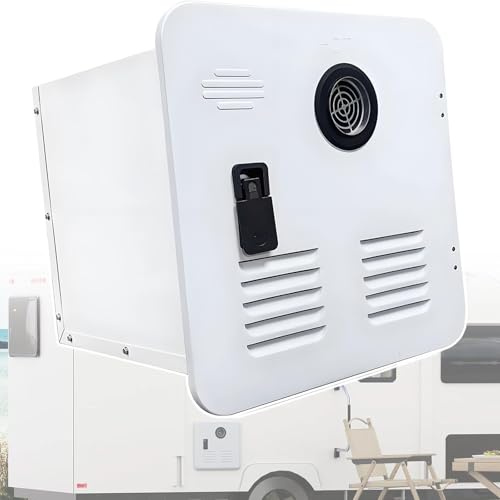 vnmudzeo Scaldabagno A Gpl Istantaneo per Camper da 12 L/Min - Pannello di Controllo A LED, Regolabile da 35 °C A 51 °C, Dimensioni di Installazione 32,9 X 32,9 Cm