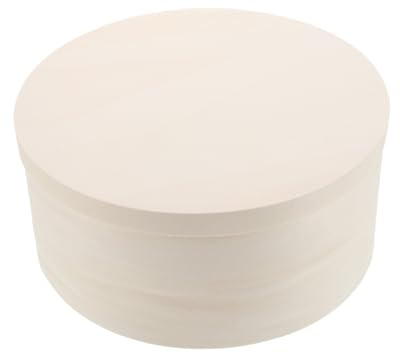 Sosoport Scatola per Lievitazione in Legno Naturale Coperchio Contenitore Rotondo per Pizza Pane Cheesecake e Dessert Scatola per Conservazione Yogurt e Impasti Organizer da Cucina