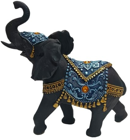 Genérico Estatuilla De Elefante para Decoración del Hogar,Escultura de Resina Estética | Figura de Elefante Coleccionable | para decoración de Escritorio, Sala de Estar, baño, Oficina, apartamento,